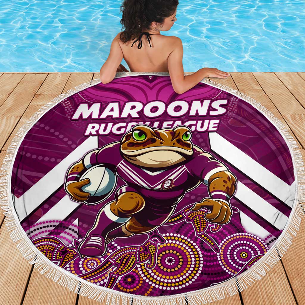 Custom Maroons Cane Toad Beach Blanket Queensland Rugby
