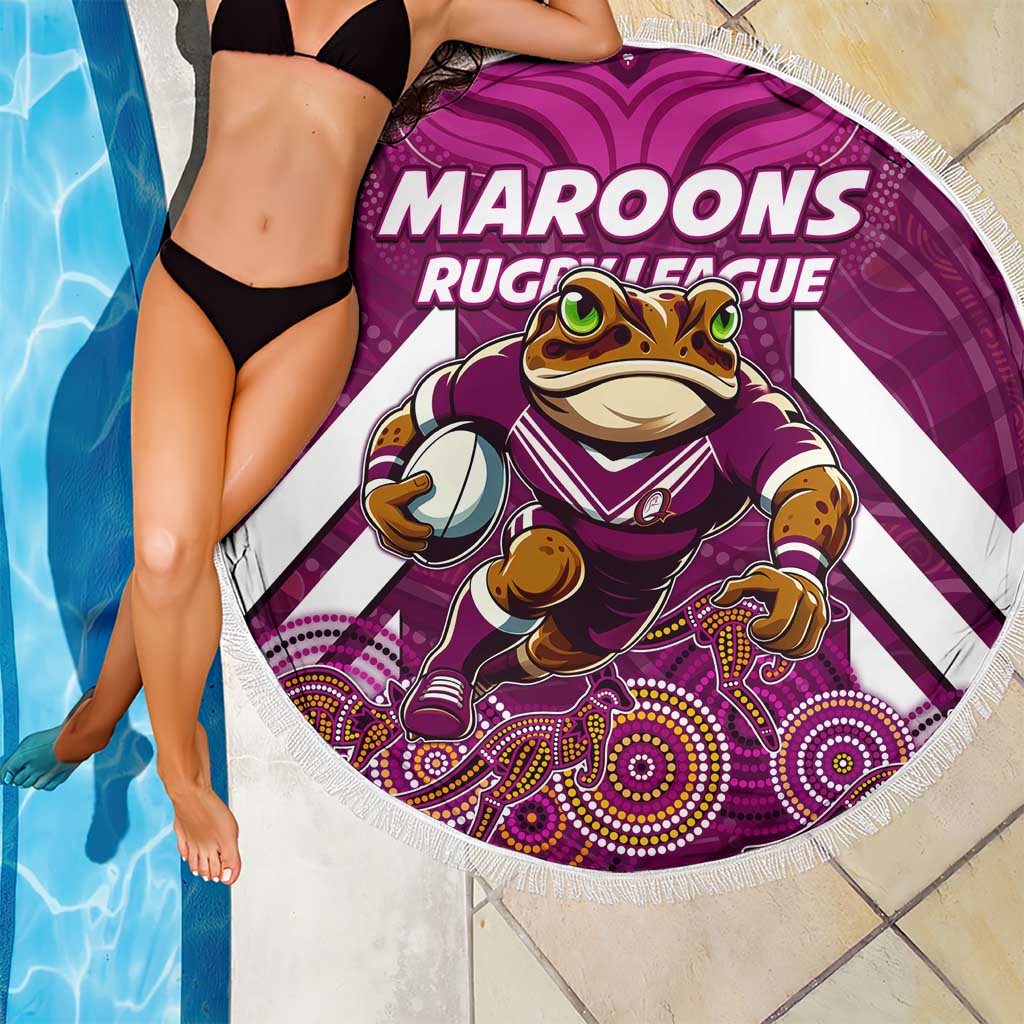 Custom Maroons Cane Toad Beach Blanket Queensland Rugby
