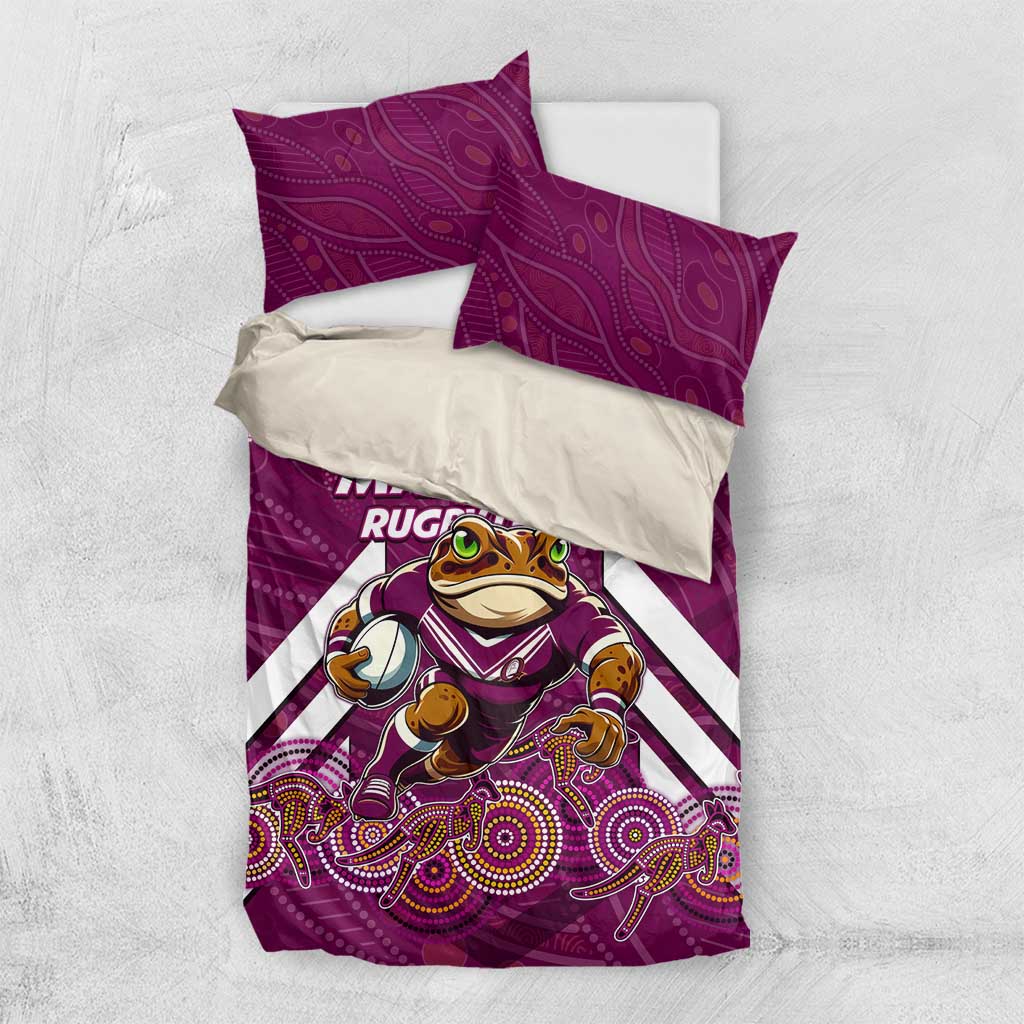 Custom Maroons Cane Toad Bedding Set Queensland Rugby