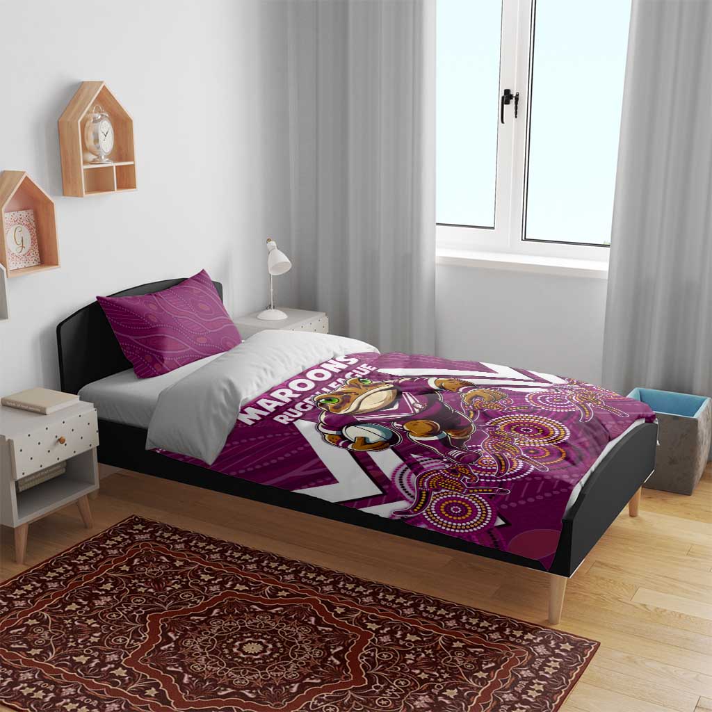 Custom Maroons Cane Toad Bedding Set Queensland Rugby