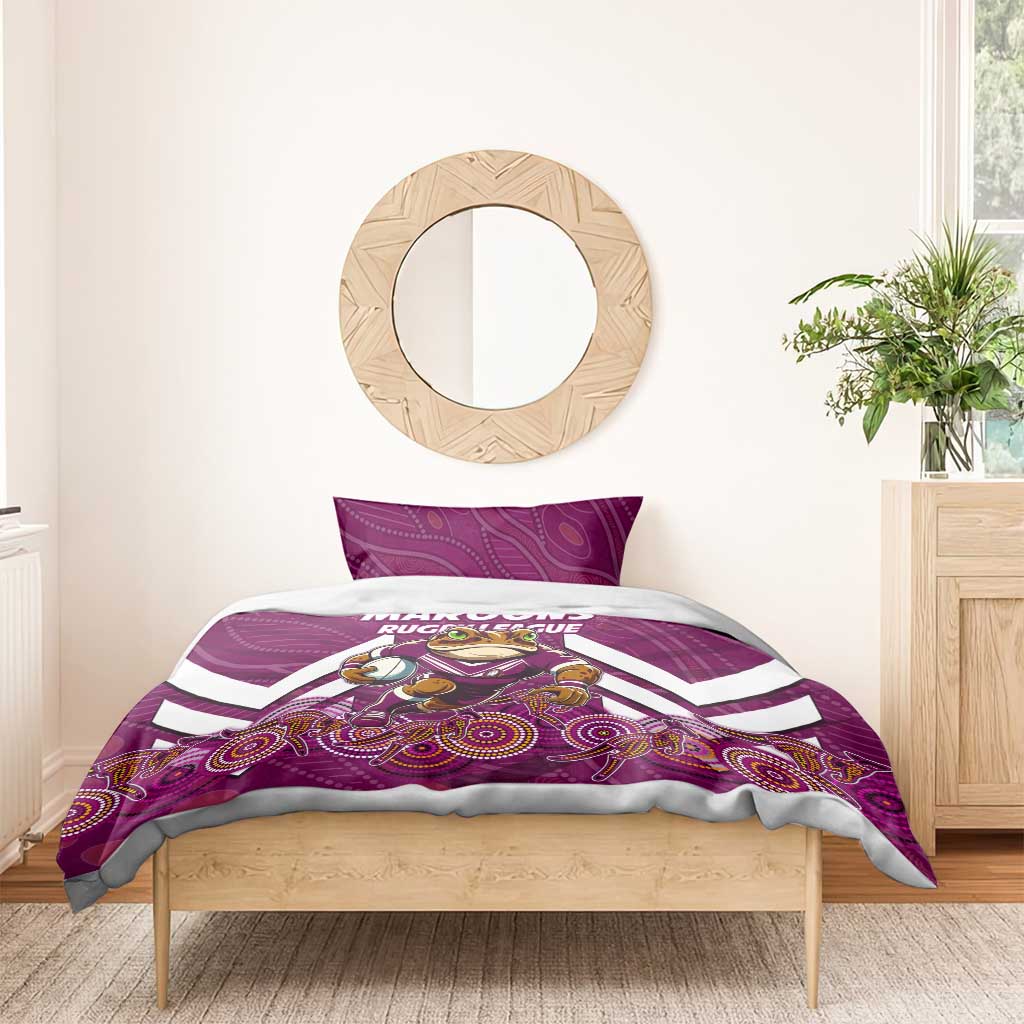 Custom Maroons Cane Toad Bedding Set Queensland Rugby