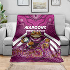 Custom Maroons Cane Toad Blanket Queensland Rugby