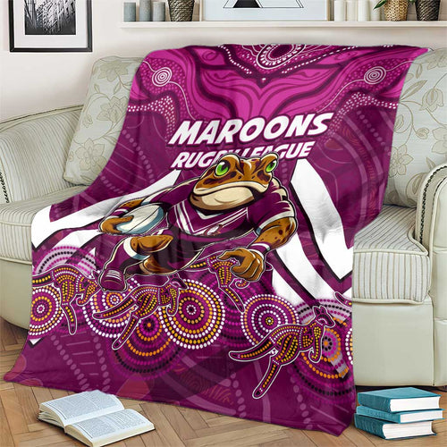 Custom Maroons Cane Toad Blanket Queensland Rugby