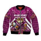 Custom Maroons Cane Toad Bomber Jacket Queensland Rugby