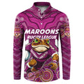 Custom Maroons Cane Toad Button Sweatshirt Queensland Rugby