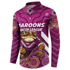 Custom Maroons Cane Toad Button Sweatshirt Queensland Rugby