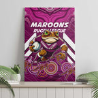 Custom Maroons Cane Toad Canvas Wall Art Queensland Rugby