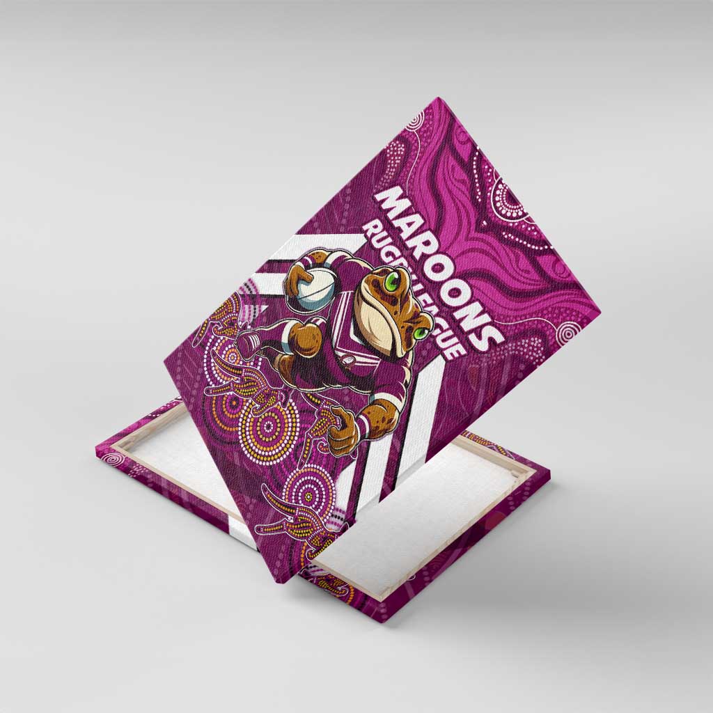 Custom Maroons Cane Toad Canvas Wall Art Queensland Rugby