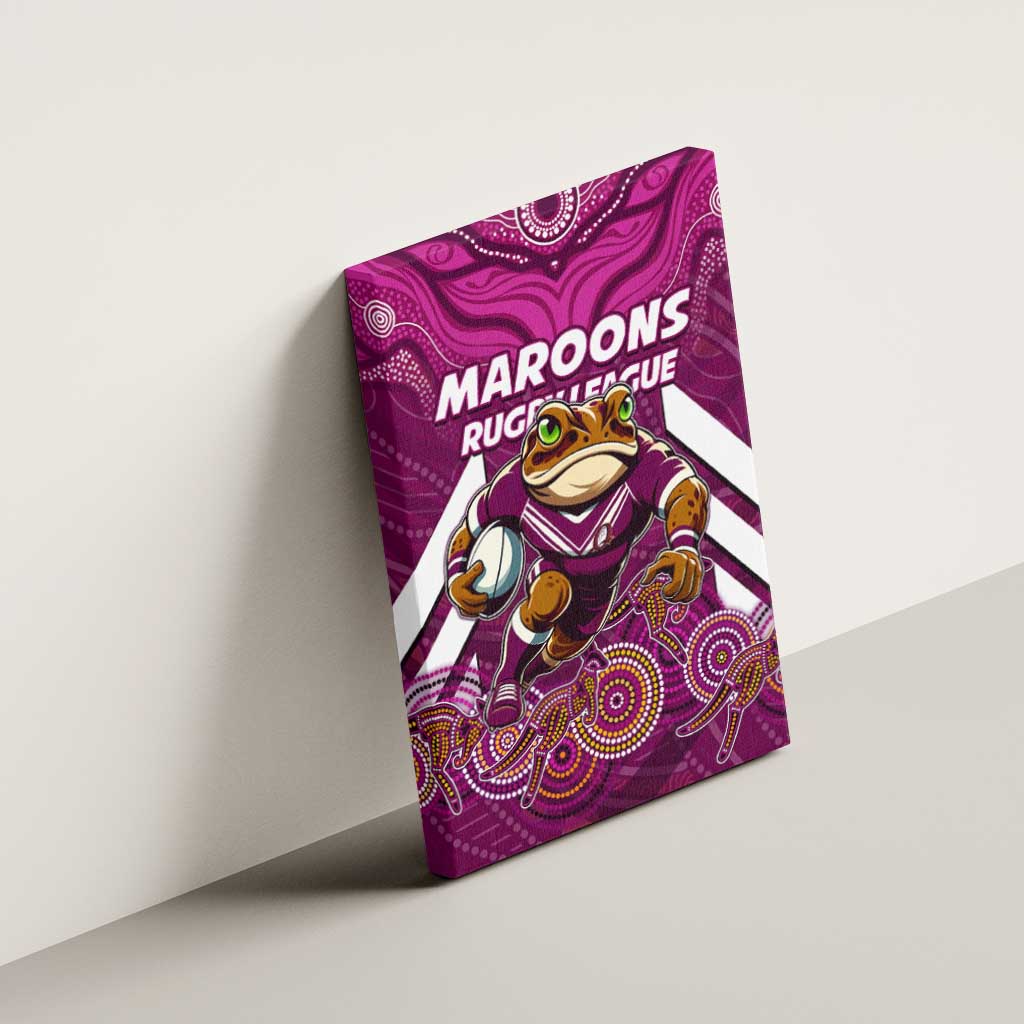 Custom Maroons Cane Toad Canvas Wall Art Queensland Rugby