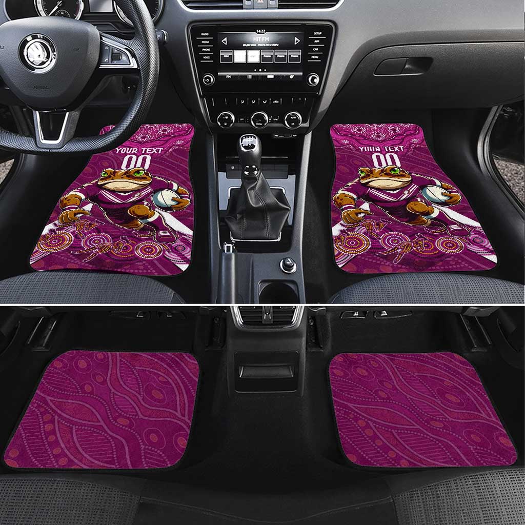 Custom Maroons Cane Toad Car Mats Queensland Rugby