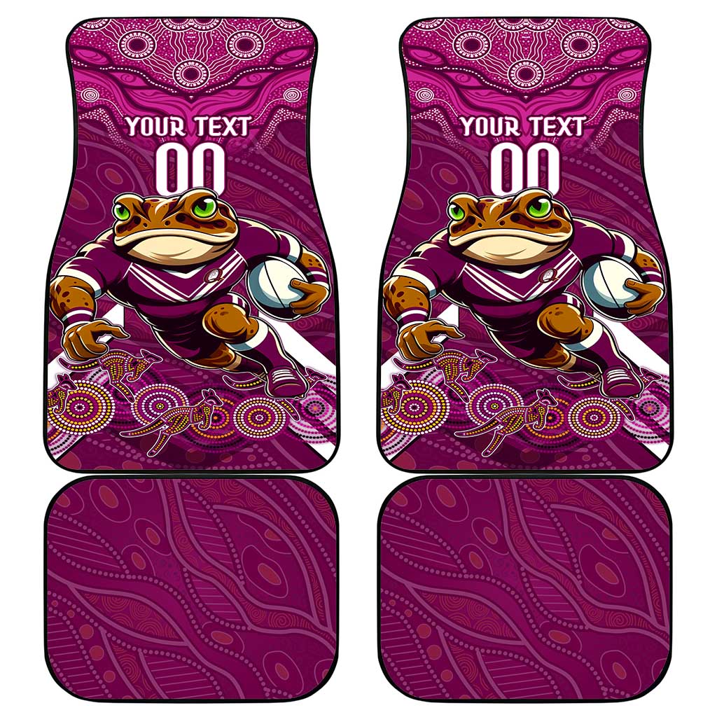 Custom Maroons Cane Toad Car Mats Queensland Rugby