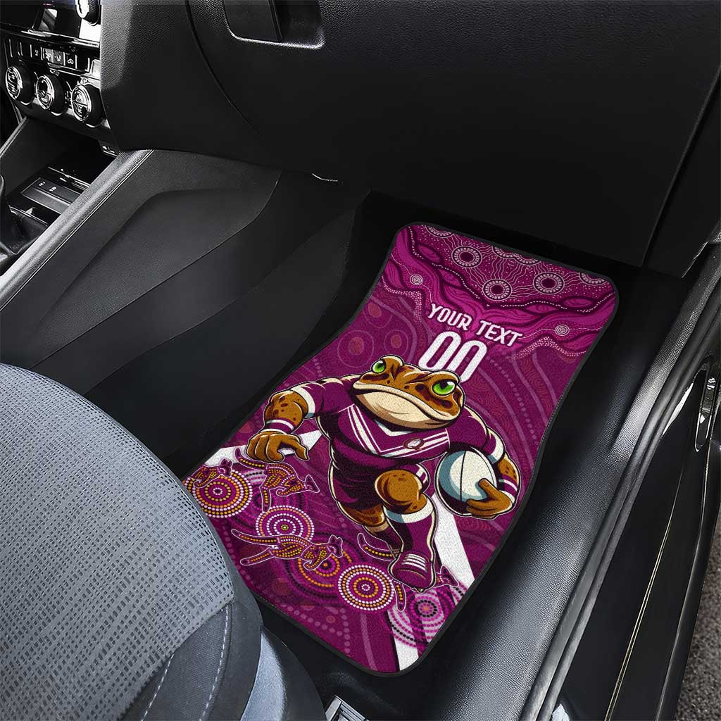 Custom Maroons Cane Toad Car Mats Queensland Rugby