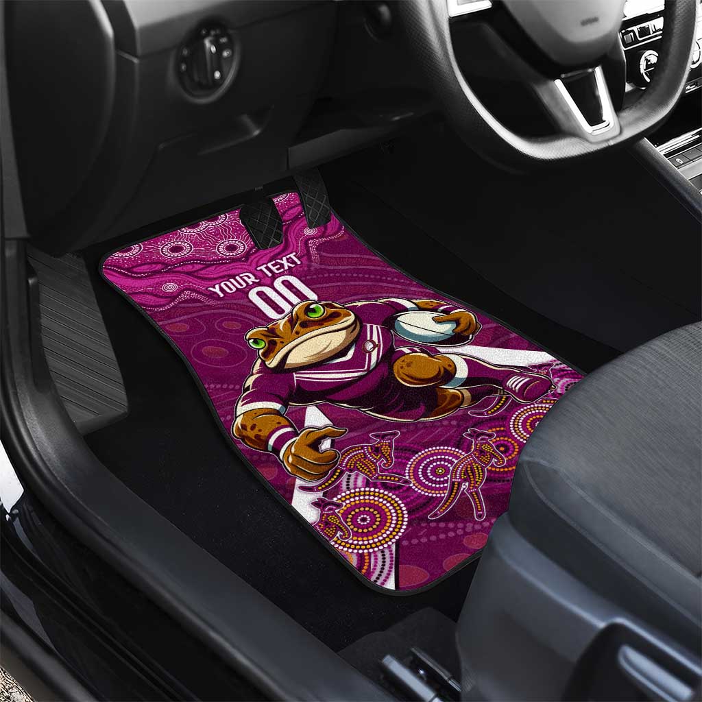 Custom Maroons Cane Toad Car Mats Queensland Rugby