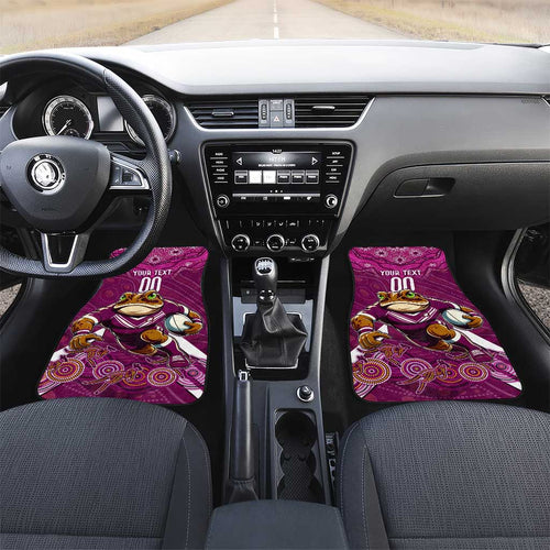 Custom Maroons Cane Toad Car Mats Queensland Rugby