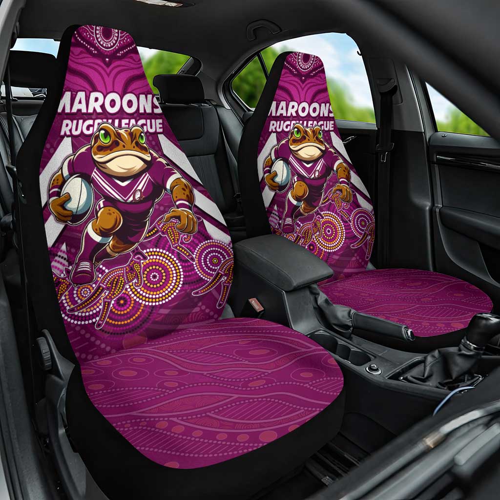 Custom Maroons Cane Toad Car Seat Cover Queensland Rugby