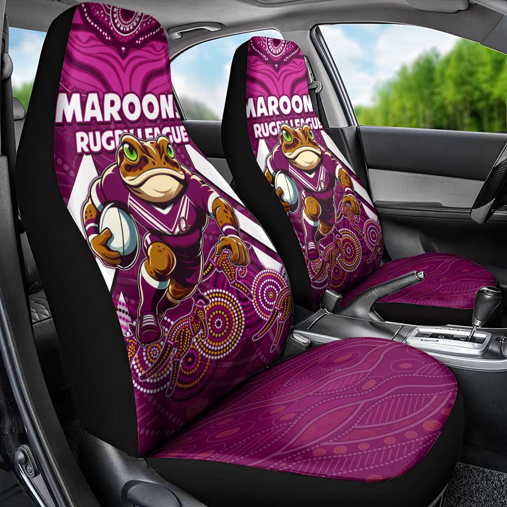 Custom Maroons Cane Toad Car Seat Cover Queensland Rugby