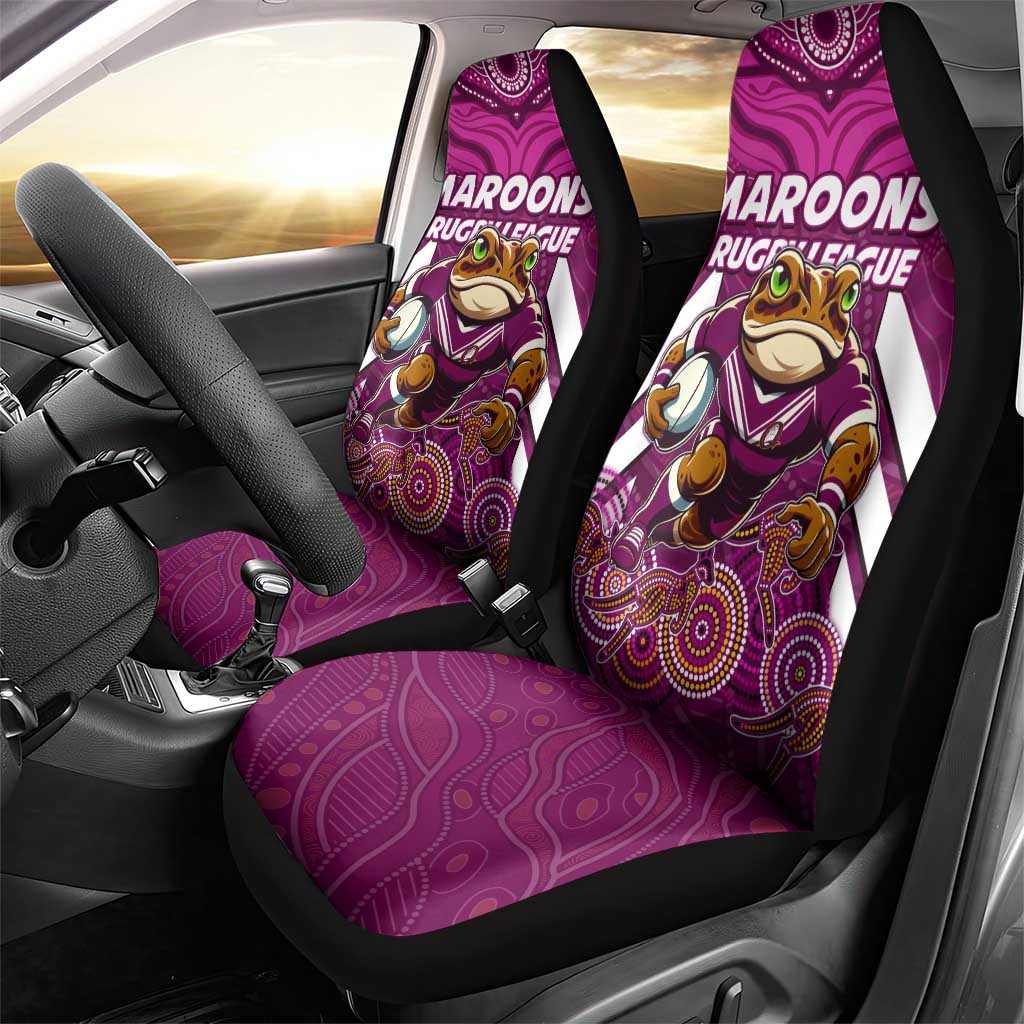 Custom Maroons Cane Toad Car Seat Cover Queensland Rugby