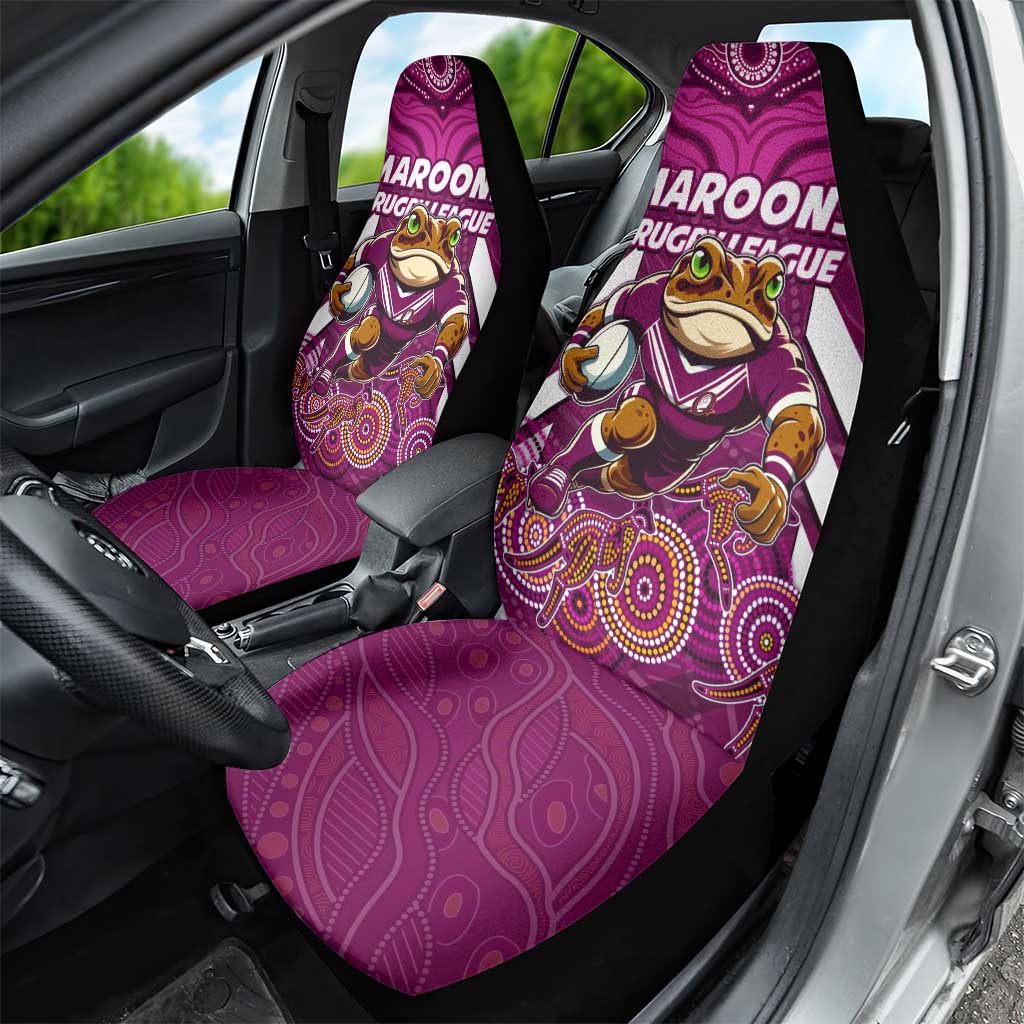 Custom Maroons Cane Toad Car Seat Cover Queensland Rugby