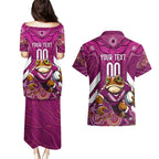 Custom Maroons Cane Toad Couples Matching Puletasi and Hawaiian Shirt Queensland Rugby