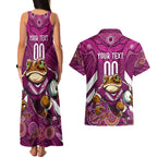 Custom Maroons Cane Toad Couples Matching Tank Maxi Dress and Hawaiian Shirt Queensland Rugby
