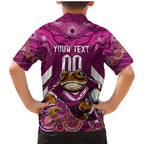 Custom Maroons Cane Toad Family Matching Mermaid Dress and Hawaiian Shirt Queensland Rugby
