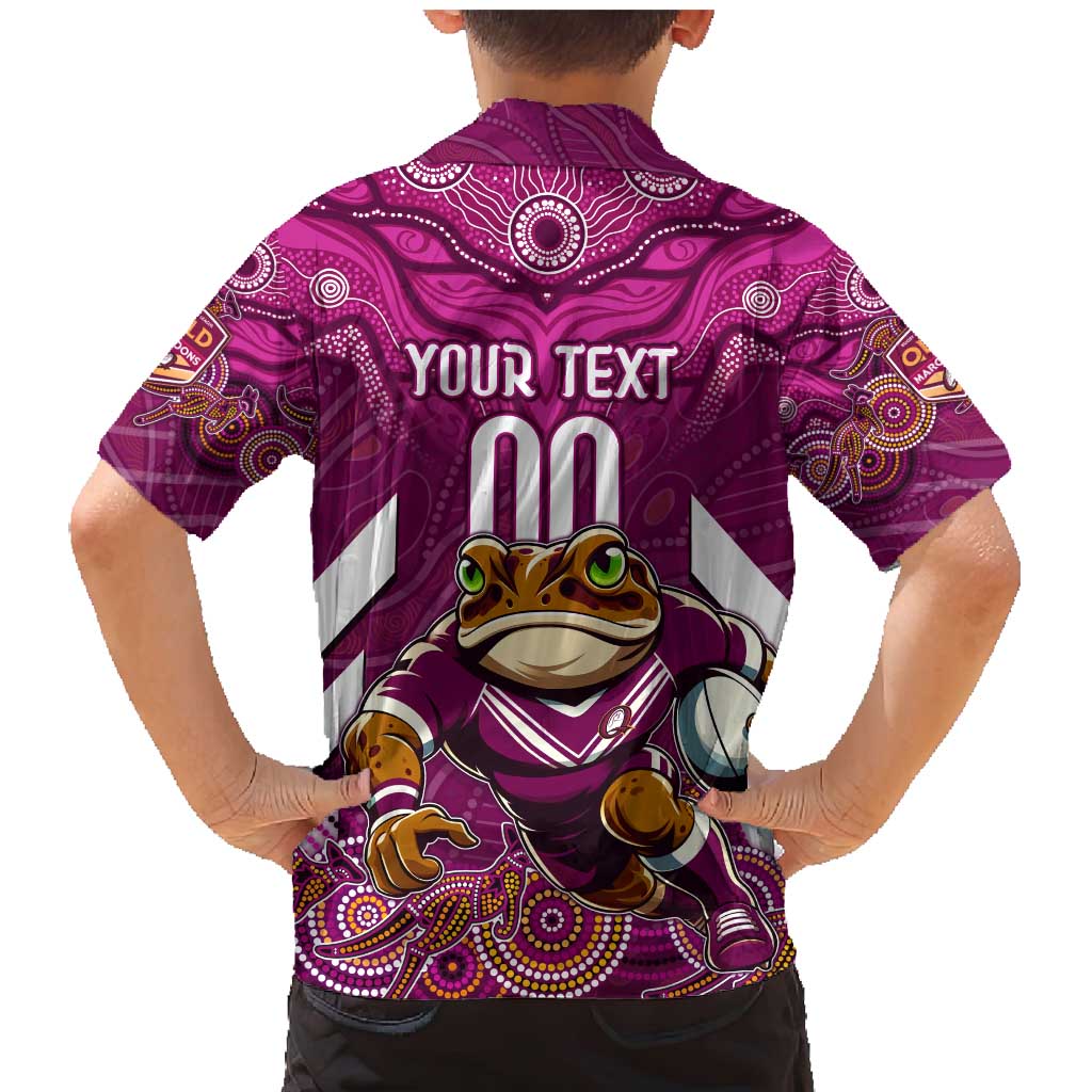 Custom Maroons Cane Toad Family Matching Mermaid Dress and Hawaiian Shirt Queensland Rugby