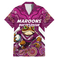 Custom Maroons Cane Toad Family Matching Mermaid Dress and Hawaiian Shirt Queensland Rugby