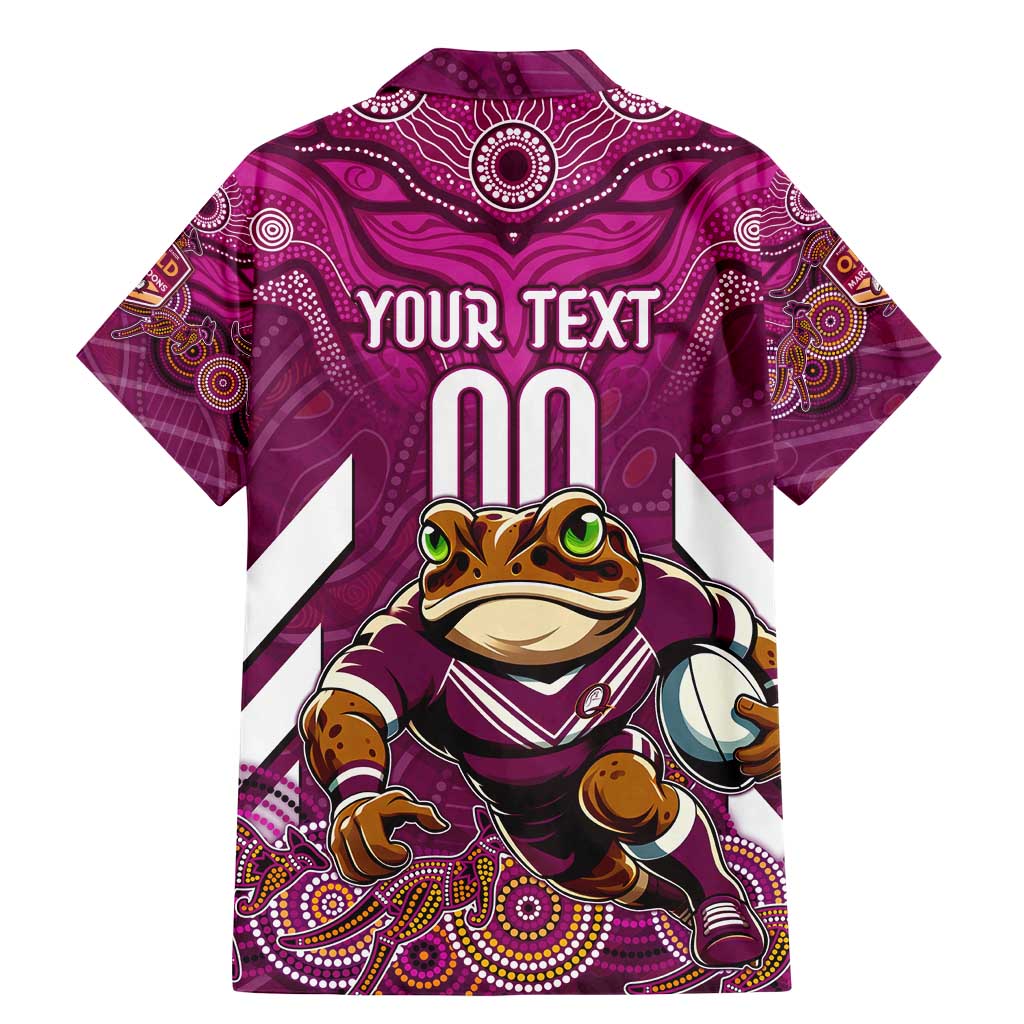Custom Maroons Cane Toad Family Matching Mermaid Dress and Hawaiian Shirt Queensland Rugby
