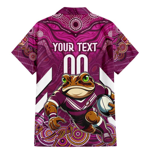 Custom Maroons Cane Toad Family Matching Mermaid Dress and Hawaiian Shirt Queensland Rugby