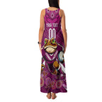 Custom Maroons Cane Toad Family Matching Tank Maxi Dress and Hawaiian Shirt Queensland Rugby