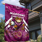 Custom Maroons Cane Toad Garden Flag Queensland Rugby