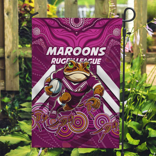 Custom Maroons Cane Toad Garden Flag Queensland Rugby