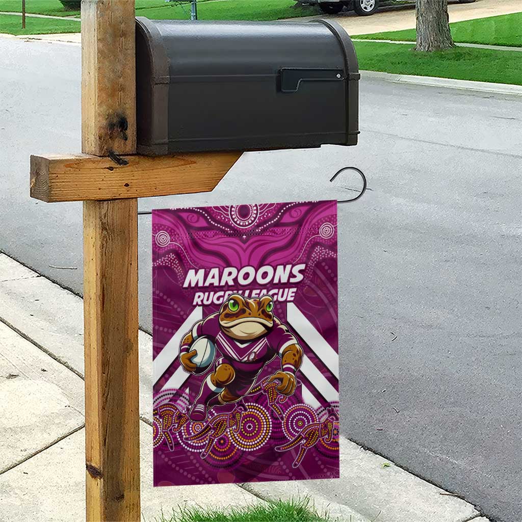 Custom Maroons Cane Toad Garden Flag Queensland Rugby