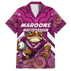 Custom Maroons Cane Toad Hawaiian Shirt Queensland Rugby