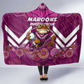Custom Maroons Cane Toad Hooded Blanket Queensland Rugby