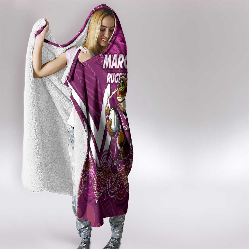 Custom Maroons Cane Toad Hooded Blanket Queensland Rugby