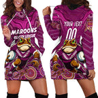 Custom Maroons Cane Toad Hoodie Dress Queensland Rugby