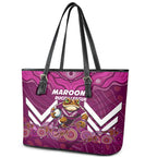 Custom Maroons Cane Toad Leather Tote Bag Queensland Rugby