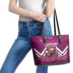 Custom Maroons Cane Toad Leather Tote Bag Queensland Rugby