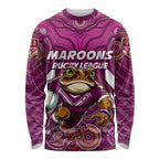 Custom Maroons Cane Toad Long Sleeve Shirt Queensland Rugby