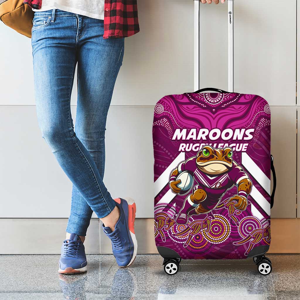 Custom Maroons Cane Toad Luggage Cover Queensland Rugby