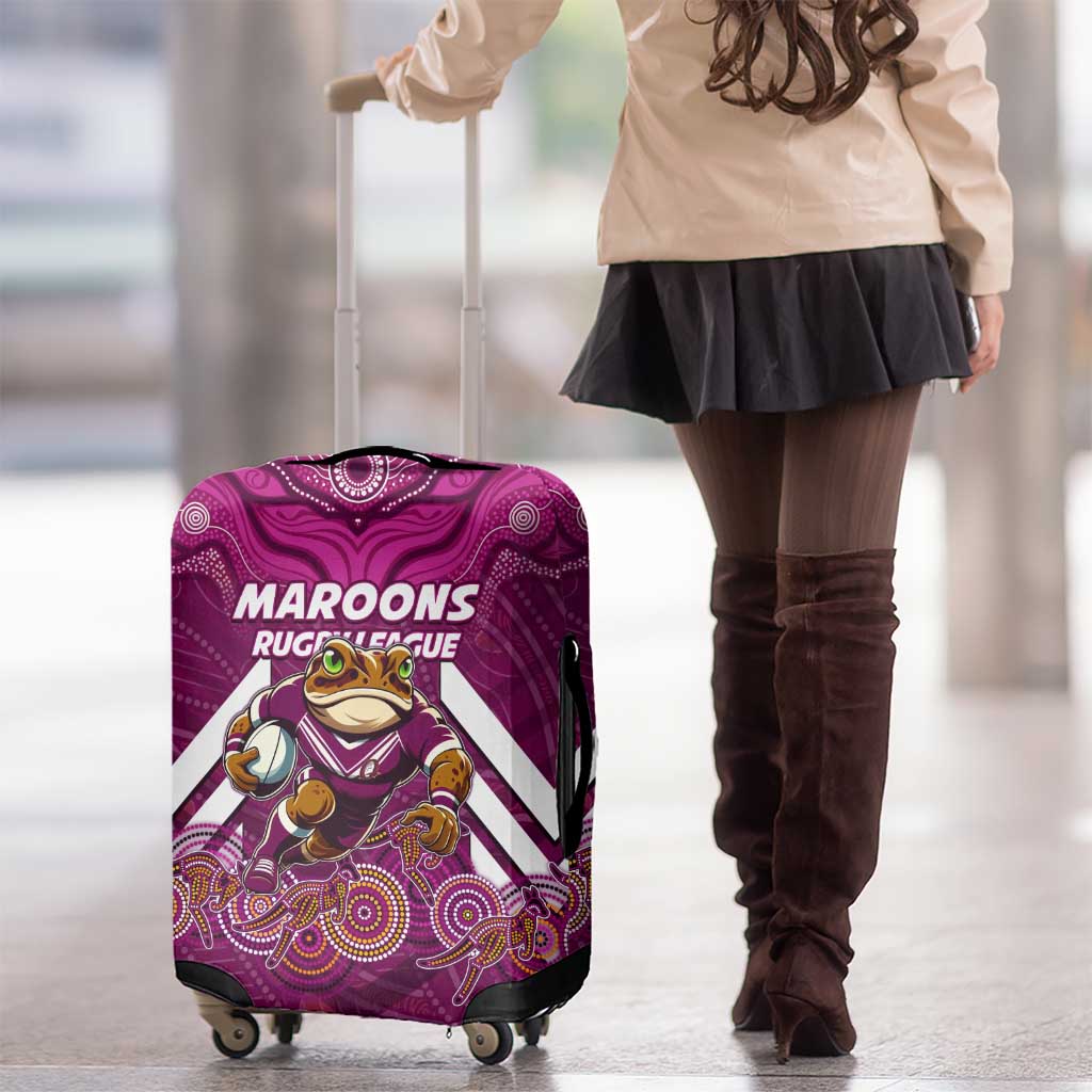 Custom Maroons Cane Toad Luggage Cover Queensland Rugby