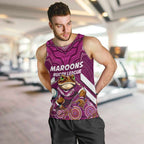 Custom Maroons Cane Toad Men Tank Top Queensland Rugby