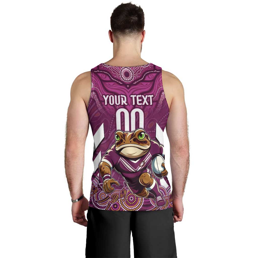 Custom Maroons Cane Toad Men Tank Top Queensland Rugby