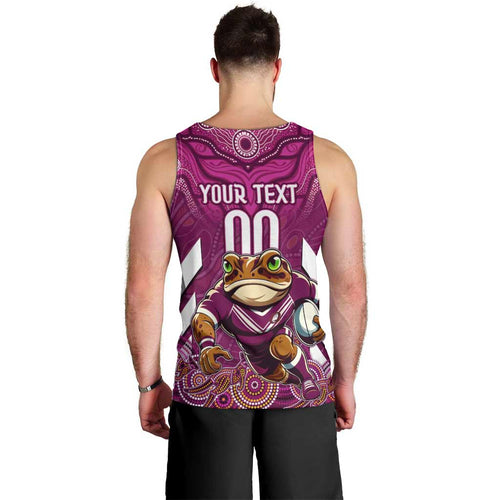 Custom Maroons Cane Toad Men Tank Top Queensland Rugby