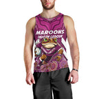 Custom Maroons Cane Toad Men Tank Top Queensland Rugby