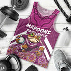 Custom Maroons Cane Toad Men Tank Top Queensland Rugby