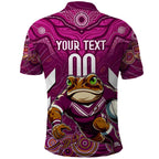 Custom Maroons Cane Toad Polo Shirt Queensland Rugby