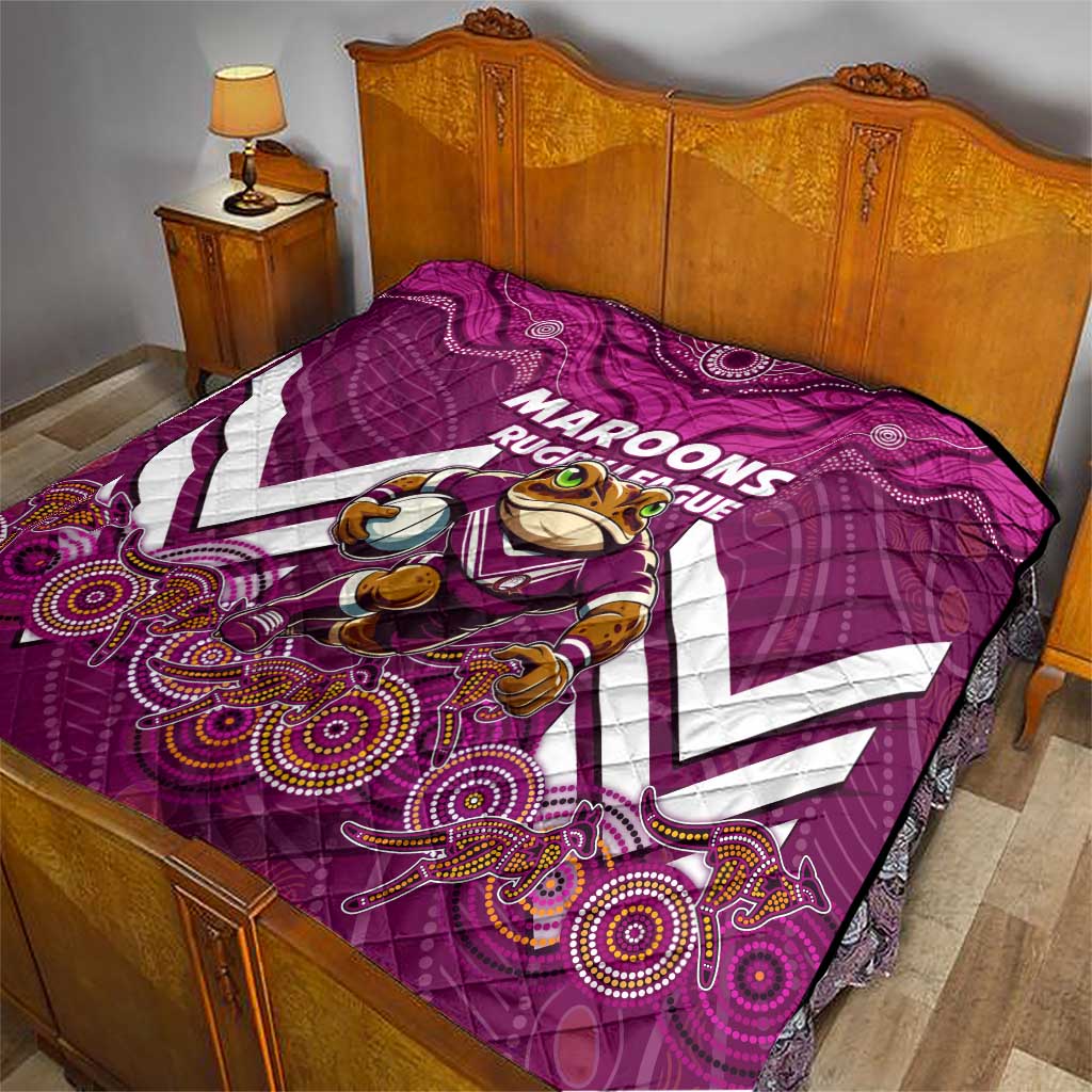 Custom Maroons Cane Toad Quilt Queensland Rugby