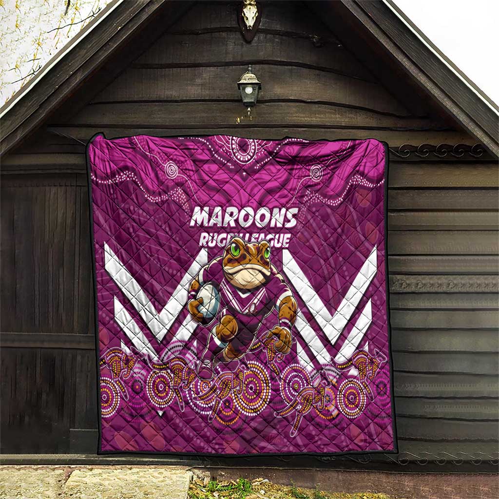 Custom Maroons Cane Toad Quilt Queensland Rugby
